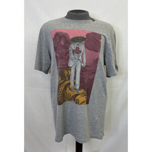LRG Lifted Research Group Venus Fly Trap Head Man Tee Shirt XL Grey Gray Charity